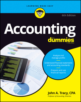 John A. Tracy Accounting For Dummies