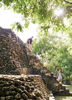 the ruins of Yaxh in Petn detail of the tropics in Ro Dulce National Park - photo 13