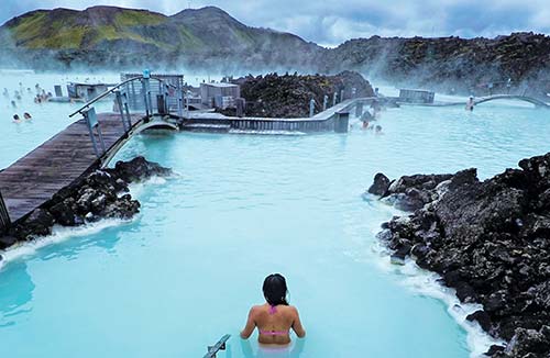 soaking in the famous Blue Lagoon hot springs downtown Reykjavk - photo 9