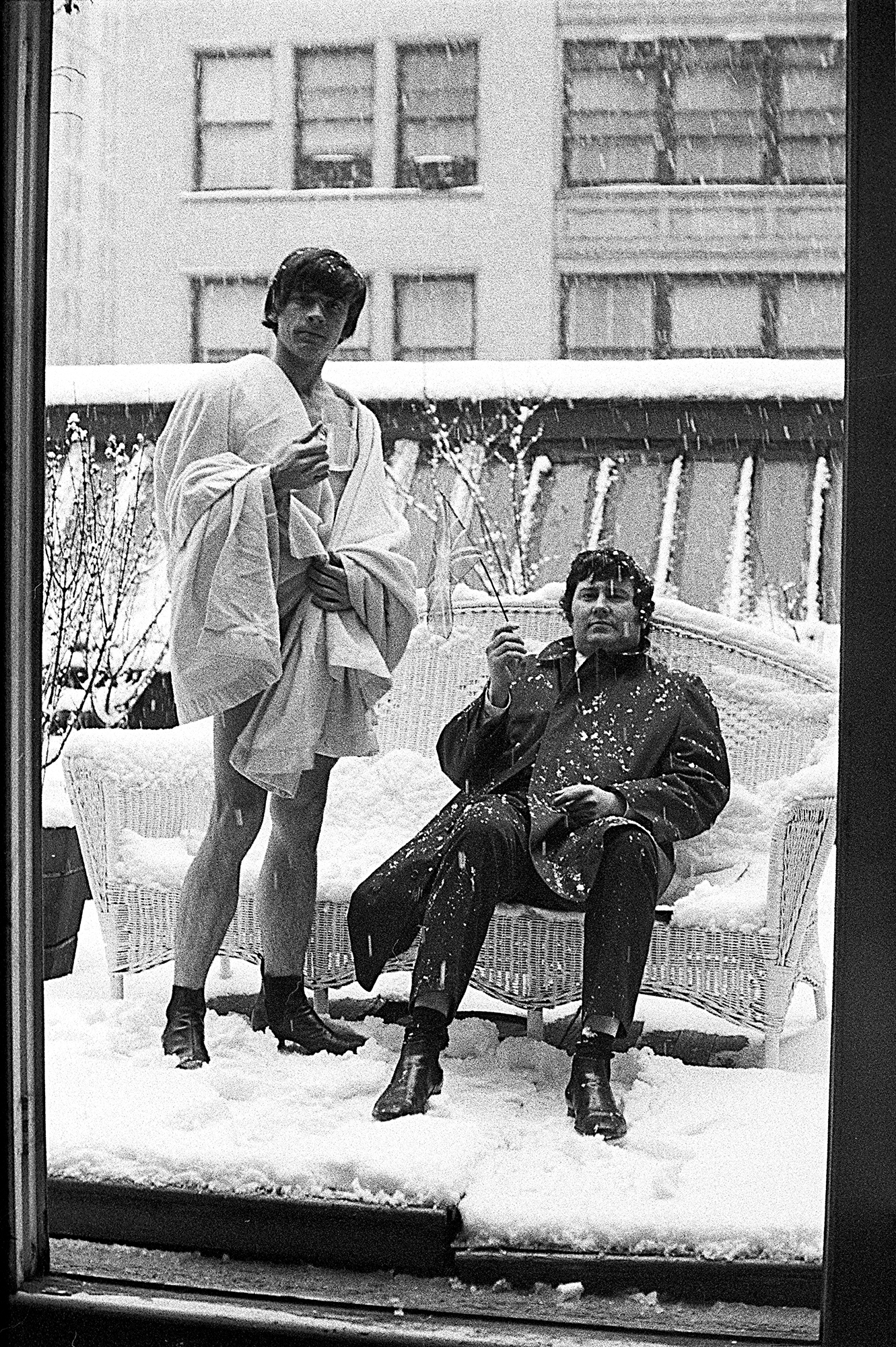 David Bailey and Terence Donovan on the roof of Jerry Schatzbergs New York - photo 10