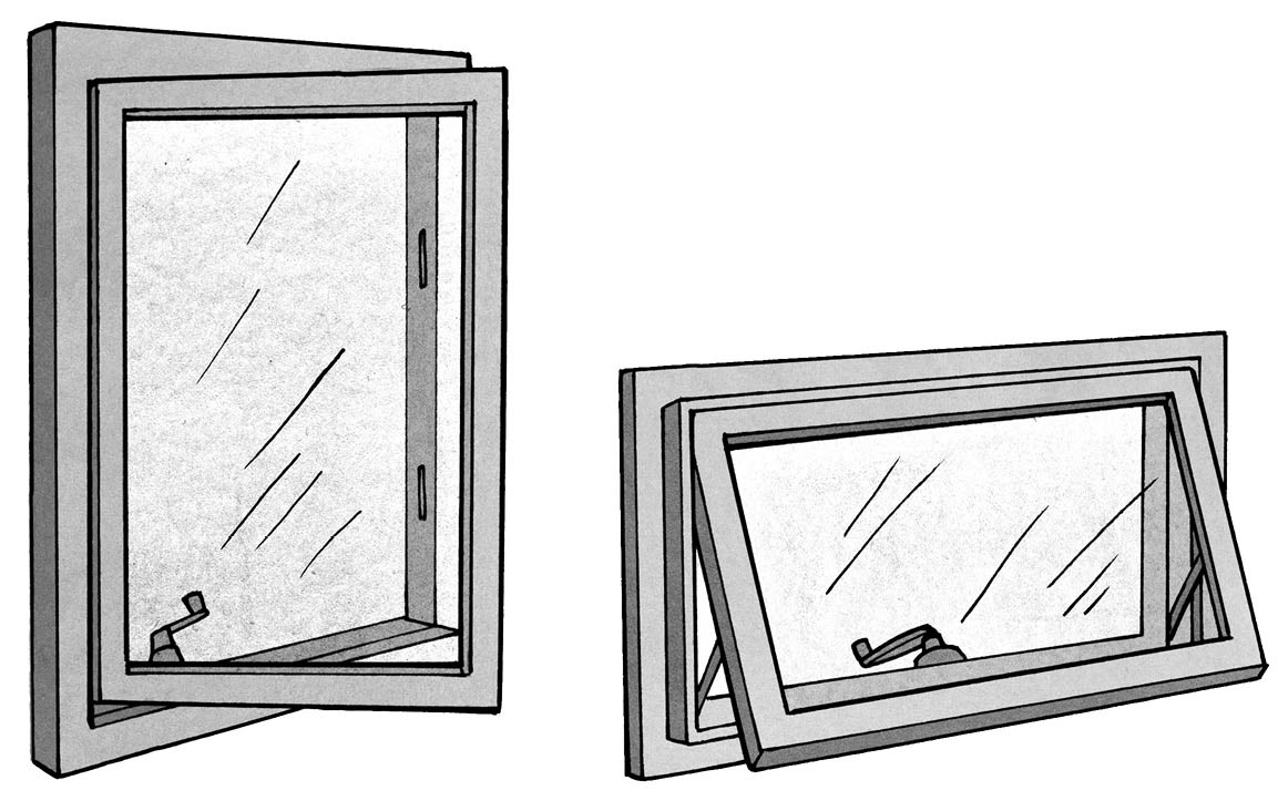 casement window left awning window right Bay windows These windows are - photo 6