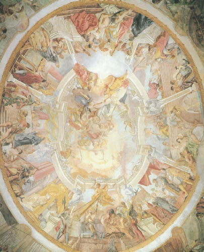 Fig 3 Cosmas Damian Asam ceiling fresco in Ettlingen late Baroque period - photo 5