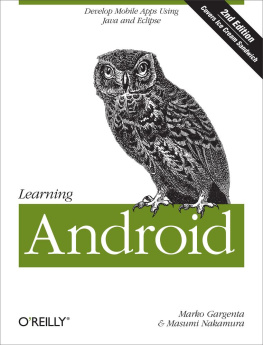 Marko Gargenta Learning Android, 2nd Edition