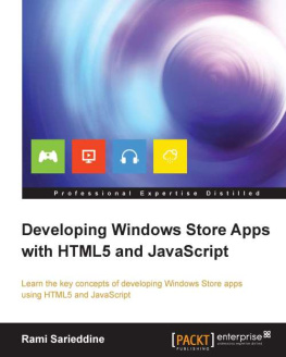 Rami Sarieddine Developing Windows Store Apps with HTML5 and javascript
