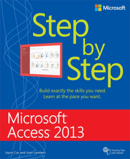 Joan Lambert - Microsoft® Access® 2013 Step By Step