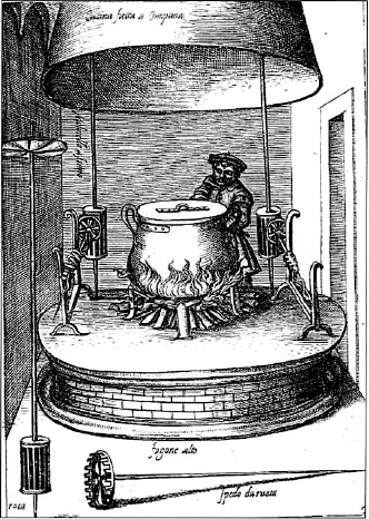 Huge cauldron in a 16th-century Italian kitchen from Scappis Opera Here came - photo 6