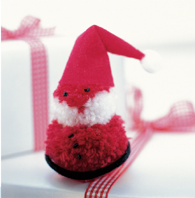 father christmas Make one large pompom from red wool for the body To make the - photo 17