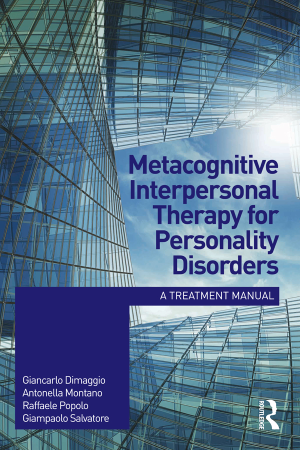 Metacognitive Interpersonal Therapy for Personality Disorders Patients with - photo 1