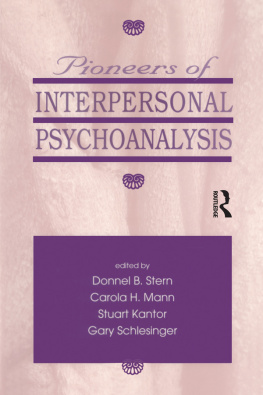 Donnel B. Stern - Pioneers of Interpersonal Psychoanalysis