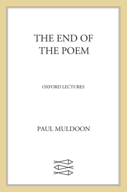 Paul Muldoon [Muldoon - The End of the Poem