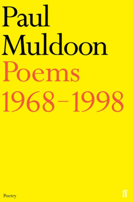 Paul Muldoon [Paul Muldoon] - Poems 1968-1998