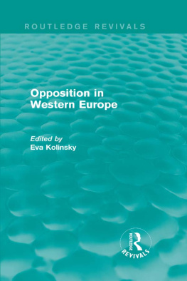 Eva Kolinsky - Opposition in Western Europe