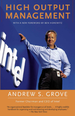 Andrew S. Grove High Output Management