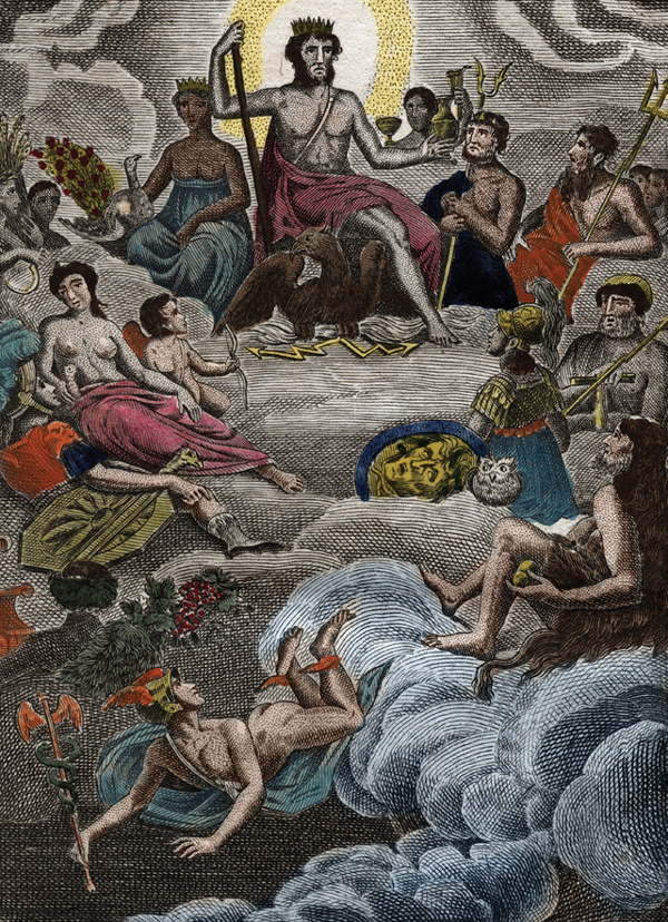 Illustration representing the 12 Olympian gods and various onlookers - photo 4