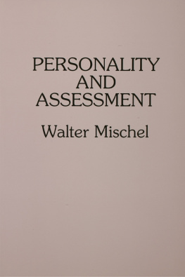 Walter Mischel Personality and Assessment