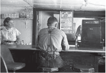 Interior of a small hamburger stand in the 1930s Alpine Texas 1939 - photo 6
