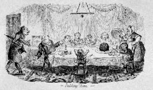 In Pudding Time George Cruikshanks etching of 1827 the late arrival shows - photo 9