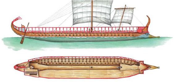 Athenian Trireme Ship details This artwork depicts an Athenian trireme The - photo 4