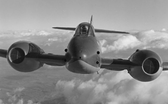 A close-up view of an early Meteor showing the ports for the 20mm Hispano - photo 9