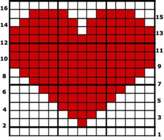 Here is an example of heart washcloth which is very similarto the heart graph - photo 6