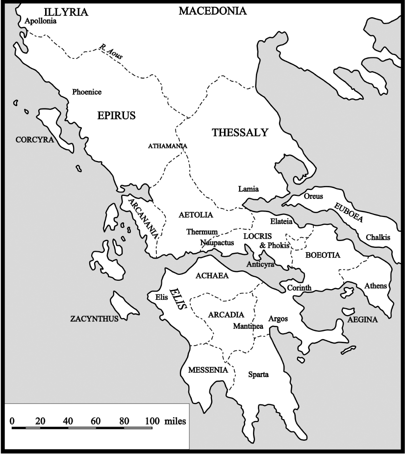 Map of the regions of the Greek mainland Map showing the topography of - photo 3