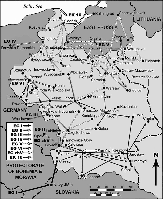 Map 1 The Routes of the Einsatzgruppen in Poland 1939 Map 2 Poland - photo 5