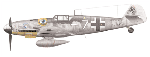 White 7 a Messerschmitt Bf 109G-6 of JG 51 Of interest is the large eye on - photo 4