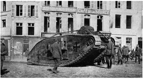 A female tank in St Quentin having been repaired it now has German Iron Cross - photo 8