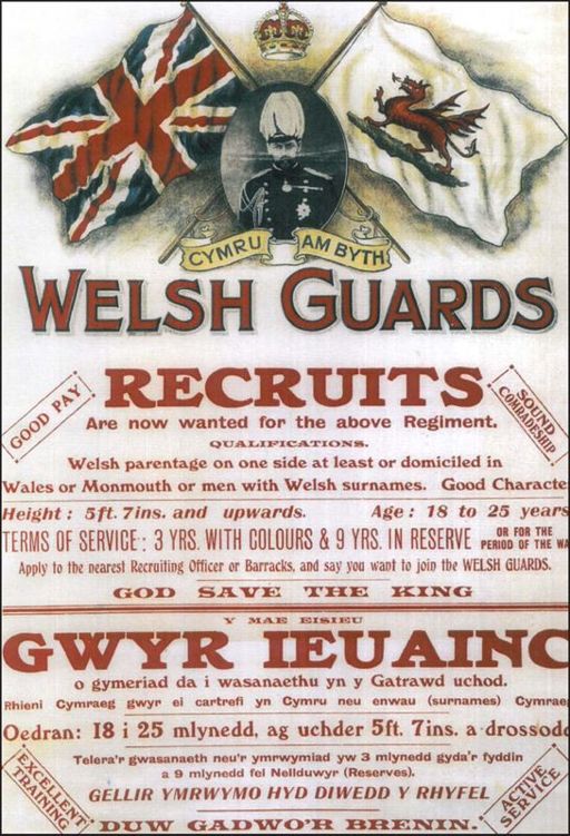 This Edwardian Welsh Guards poster simply stipulated that eligibility for - photo 2