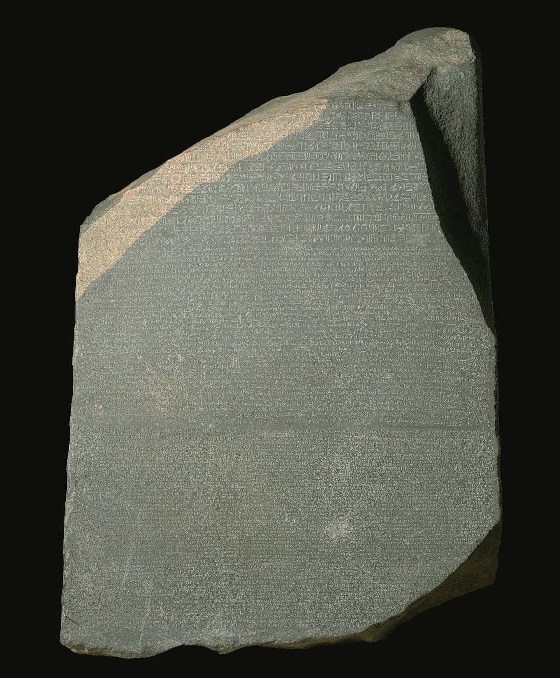 The Rosetta stone an irregularly shaped block of black basalt found in 1799 - photo 3