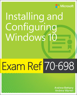 Andrew Bettany Exam Ref 70-698 Installing and Configuring Windows 10