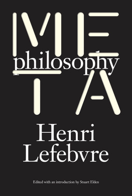 Henri Lefebvre - Metaphilosophy