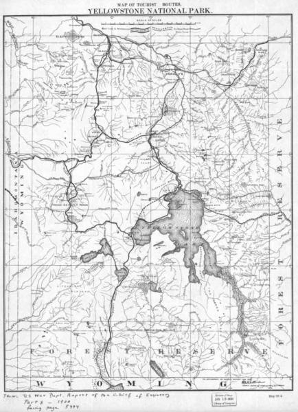 A tourist map of Yellowstone National Park circa 1900 Prologue Earthquake - photo 1