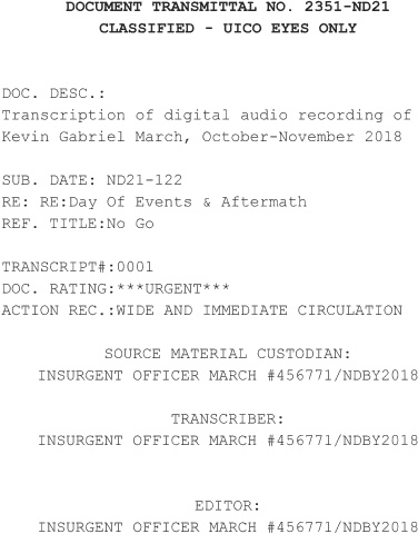 TRANSCRIPTION OF AUDIO RECORDING OF KEVIN GABRIEL MARCH OCTOBERNOVEMBER 2018 - photo 2