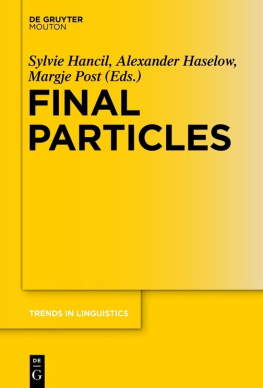 Sylvie Hancil - Final Particles