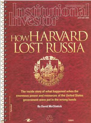 Table of Contents How Harvard Lost Russia How Harvard Deep-Sixed Its - photo 1