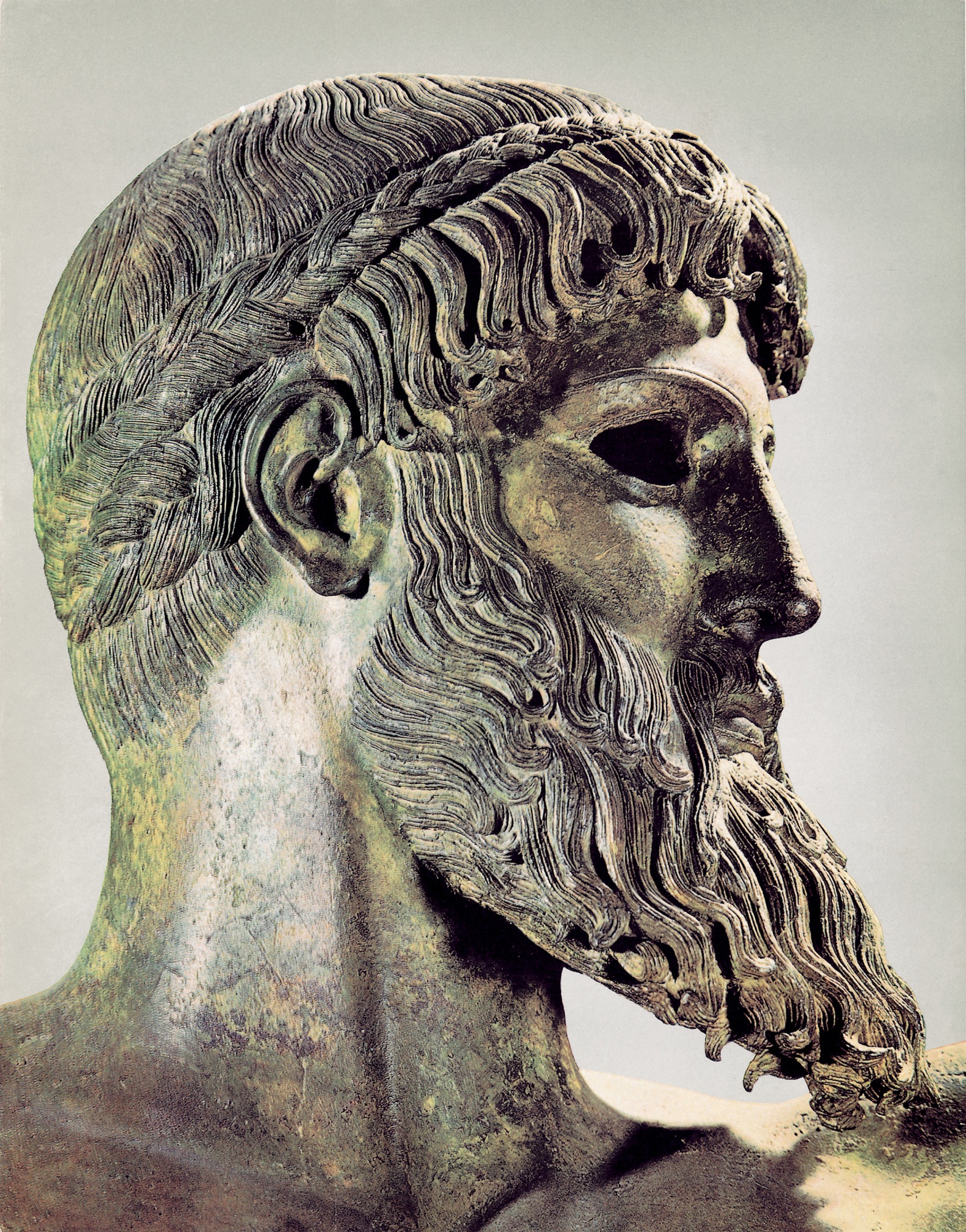 Head of a bronze figure from the Artemisium wreck more probably a Zeus with a - photo 1