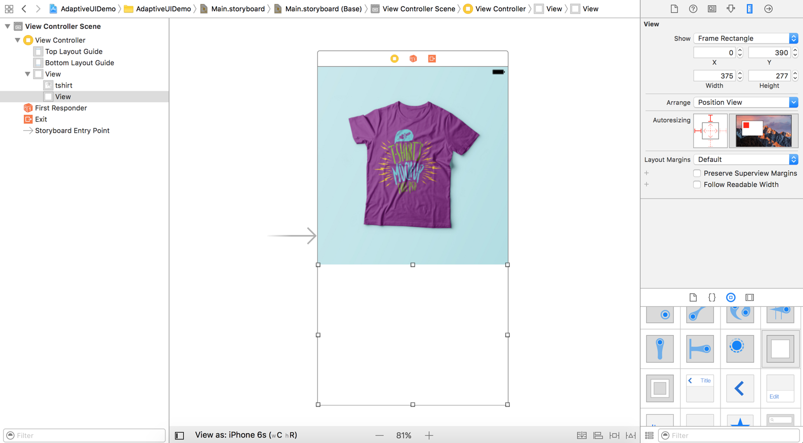 Next drag a label to Product Info View Change the label to PSD T-Shirt Mockup - photo 4