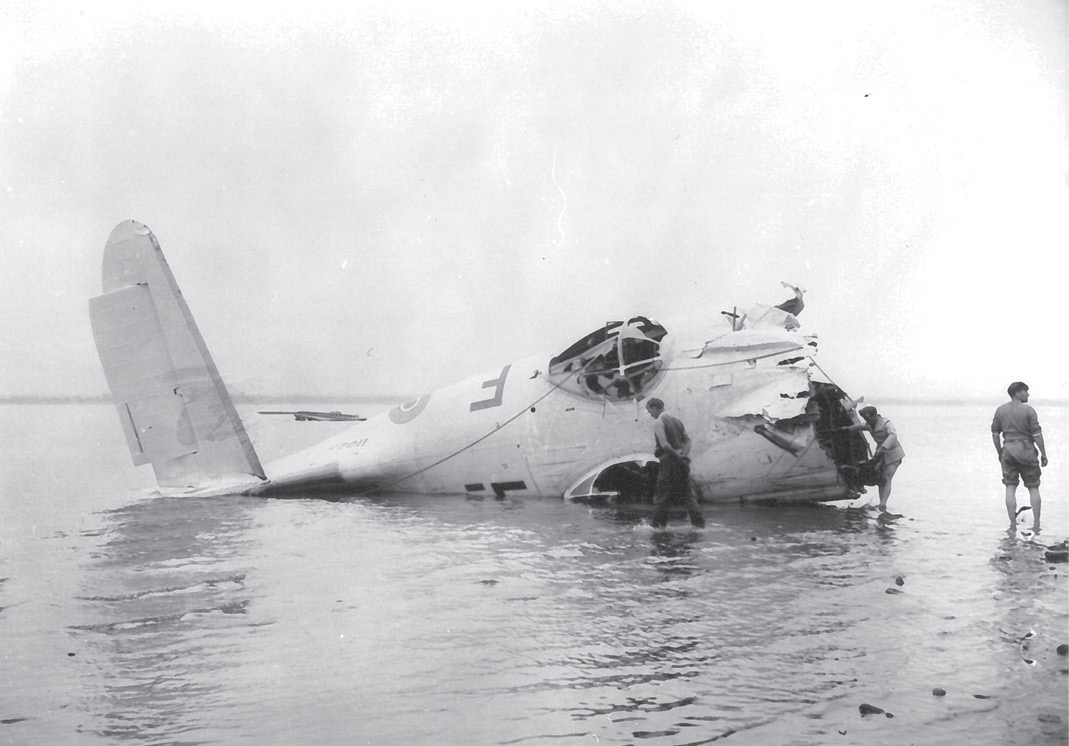 Wreckage of the Canso flying boat brought ashore Lac Deschnes July 1945 - photo 3