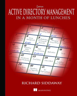 Siddaway - Learn active directory management in a month of lunches