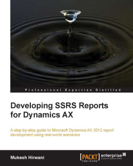 Hirwani - Developing SSRS reports for Dynamics AX