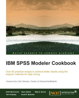 McCormick - IBM SPSS Modeler cookbook