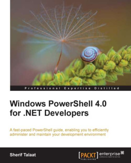 Talaat - Windows PowerShell 4.0 for .NET developers