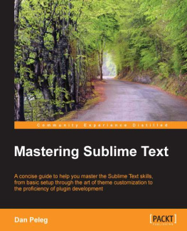 Peleg - Mastering Sublime Text