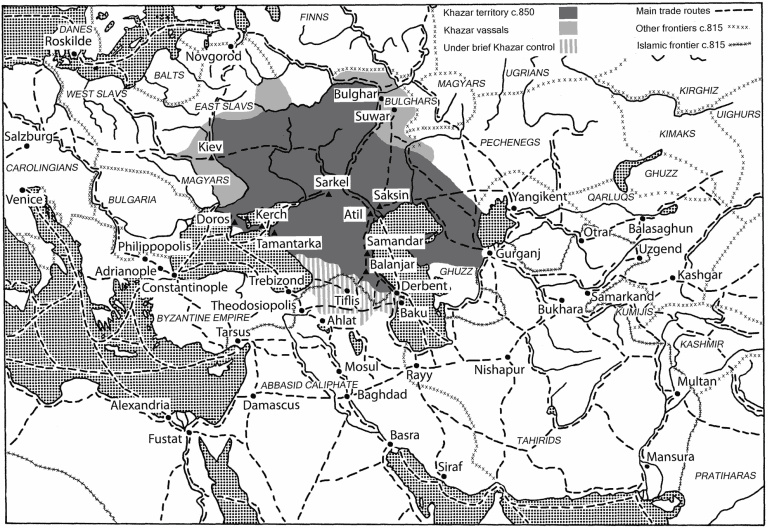 Map of the Khazar Khaganate at its greatest extent in the 9th century AD - photo 5