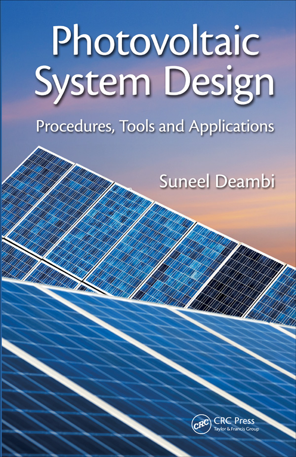 Suneel Deambi PhD is a solar energy specialist with practical experience of - photo 1