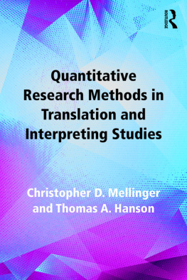 Hanson Thomas A. - Quantitative research methods in translation and interpreting studies