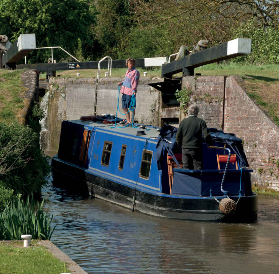 Entering a lock standing on the cabin roof requires expertise and clear - photo 5