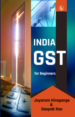 Jayaram Hiregange India GST for Beginners