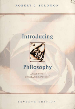 Solomon - Introducing philosophy : a text with integrated readings